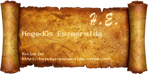 Hegedűs Eszmeralda névjegykártya